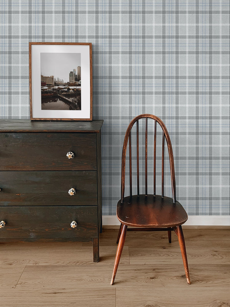 NW54303 tailor plaid peel and stick wallpaper decor from NextWall