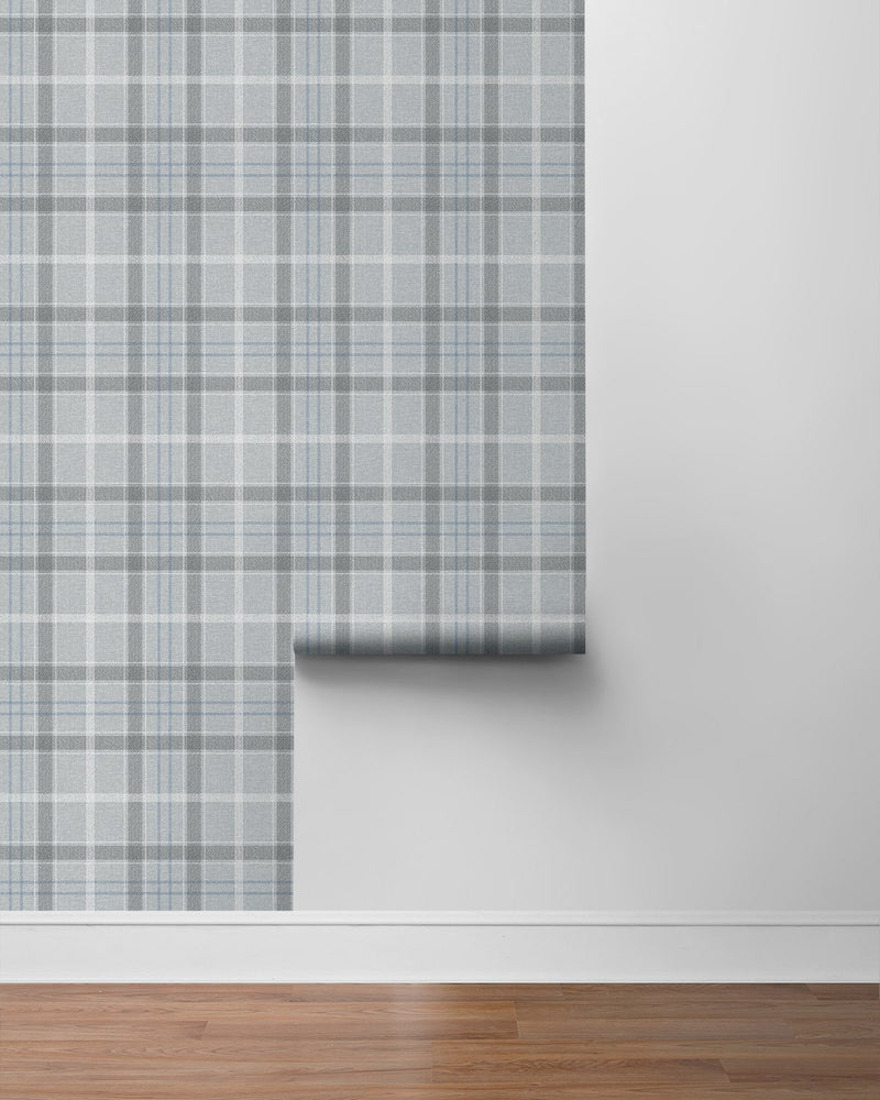 NW54303 tailor plaid peel and stick wallpaper roll from NextWall