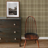 NW54316 plaid peel and stick wallpaper accent from NextWall