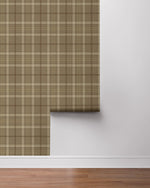 NW54316 plaid peel and stick wallpaper roll from NextWall