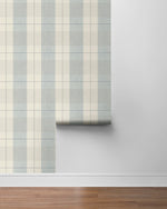 NW56902 plaid peel and stick wallpaper roll from NextWall