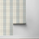 NW56902 plaid peel and stick wallpaper roll from NextWall