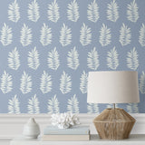 NW57202 Pinnate leaf coastal peel and stick wallpaper accent from NextWall