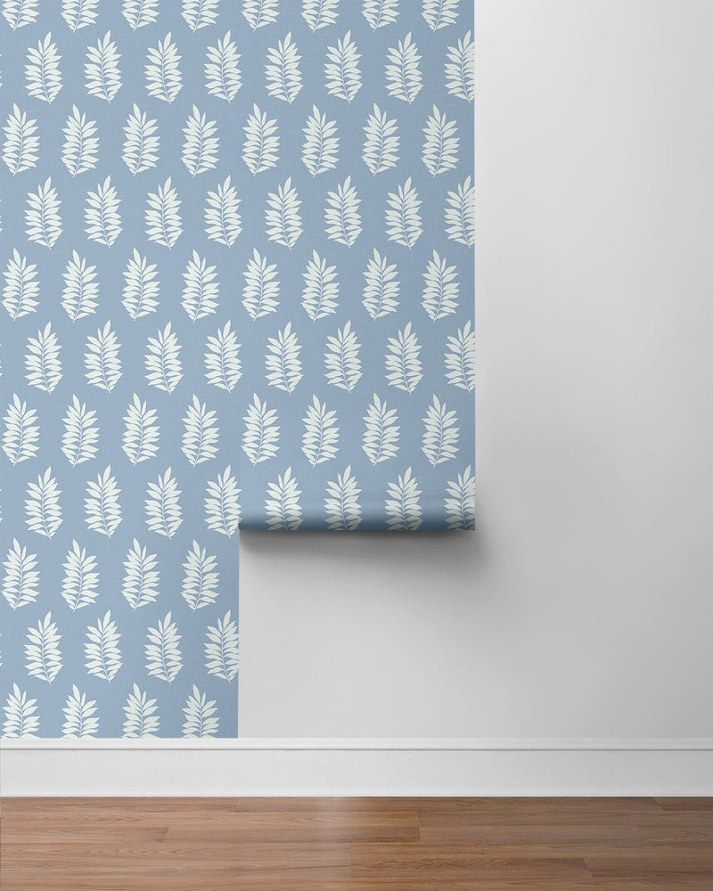 NW57202 Pinnate leaf coastal peel and stick wallpaper roll from NextWall