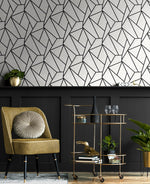 NW57300 geometric peel and stick wallpaper entryway from NextWall