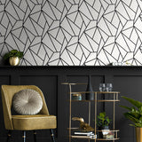 NW57300 geometric peel and stick wallpaper entryway from NextWall