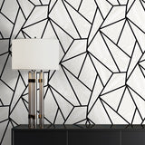 NW57300 geometric peel and stick wallpaper accent from NextWall