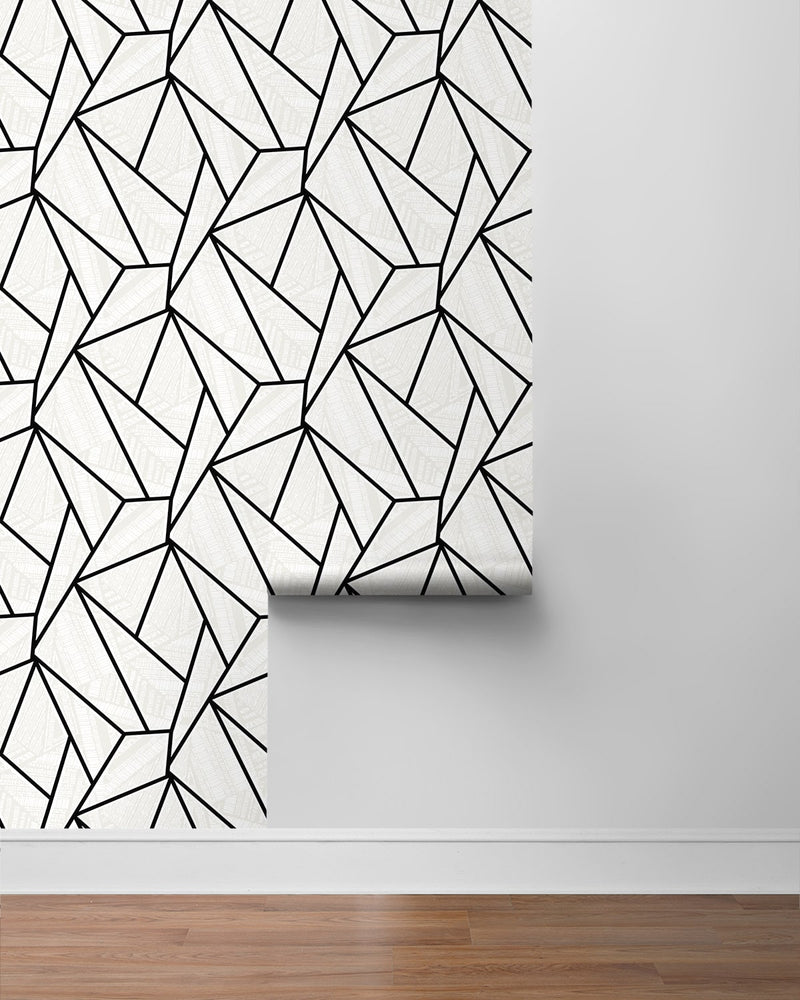 NW57300 geometric peel and stick wallpaper roll from NextWall