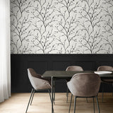 NW57400 tree peel and stick wallpaper dining room from NextWall