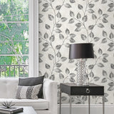 Leaf Silhouette Premium Peel and Stick Removable Wallpaper