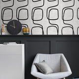 NW57600 geometric peel and stick wallpaper entryway from NextWall