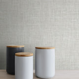 NW57800 faux linen peel and stick wallpaper accent from NextWall