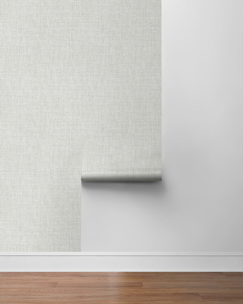 NW57800 faux linen peel and stick wallpaper roll from NextWall