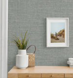 NW57808 faux linen peel and stick wallpaper decor from NextWall