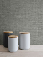 NW57808 faux linen peel and stick wallpaper accent from NextWall