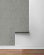 NW57808 faux linen peel and stick wallpaper roll from NextWall