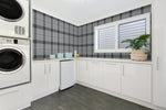 NW58010 plaid peel and stick wallpaper laundry room from NextWall