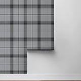 NW58010 plaid peel and stick wallpaper roll from NextWall