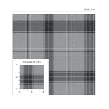 NW58010 plaid peel and stick wallpaper scale from NextWall