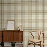 NW58105 plaid peel and stick wallpaper entryway from NextWall