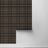 NW58106 plaid peel and stick wallpaper roll from NextWall