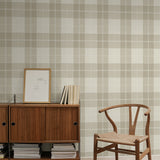 NW58110 plaid peel and stick wallpaper entryway from NextWall