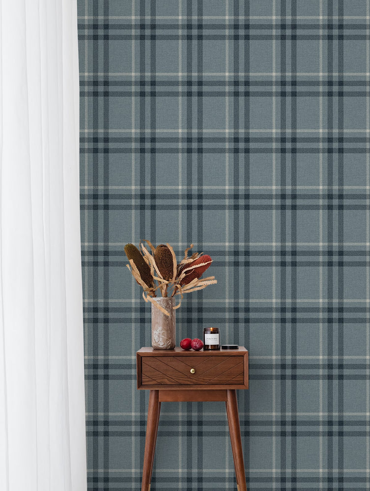 NW58202 plaid peel and stick wallpaper decor from NextWall