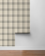 NW58205 plaid peel and stick wallpaper roll from NextWall