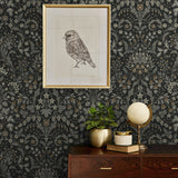 NW58400 filigree floral damask peel and stick wallpaper decor from NextWall