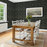 NW58402 filigree floral damask peel and stick wallpaper dining room from NextWall