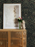 NW58402 filigree floral damask peel and stick wallpaper accent from NextWall