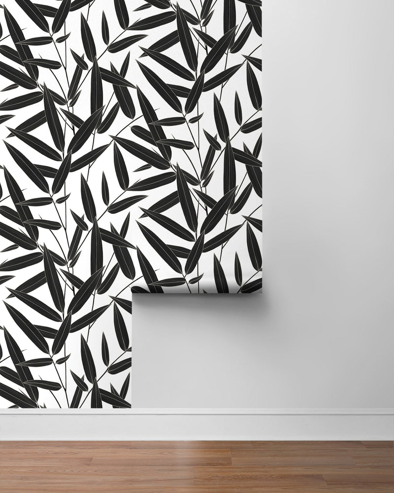 NW58800 leaf peel and stick wallpaper roll from NextWall