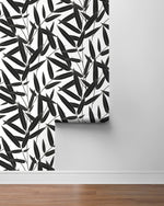 NW58800 leaf peel and stick wallpaper roll from NextWall