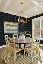 NW58902 plaid peel and stick wallpaper dining room from NextWall