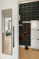 NW58904 plaid peel and stick wallpaper closet from NextWall