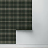 NW58904 plaid peel and stick wallpaper roll from NextWall