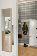 NW58908 plaid peel and stick wallpaper closet from NextWall