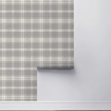 NW58908 plaid peel and stick wallpaper roll from NextWall