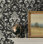 NW59000 acanthus ogee vintage peel and stick wallpaper decor from NextWall