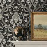 NW59000 acanthus ogee vintage peel and stick wallpaper decor from NextWall