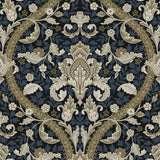 NW59002 acanthus ogee vintage peel and stick wallpaper from NextWall