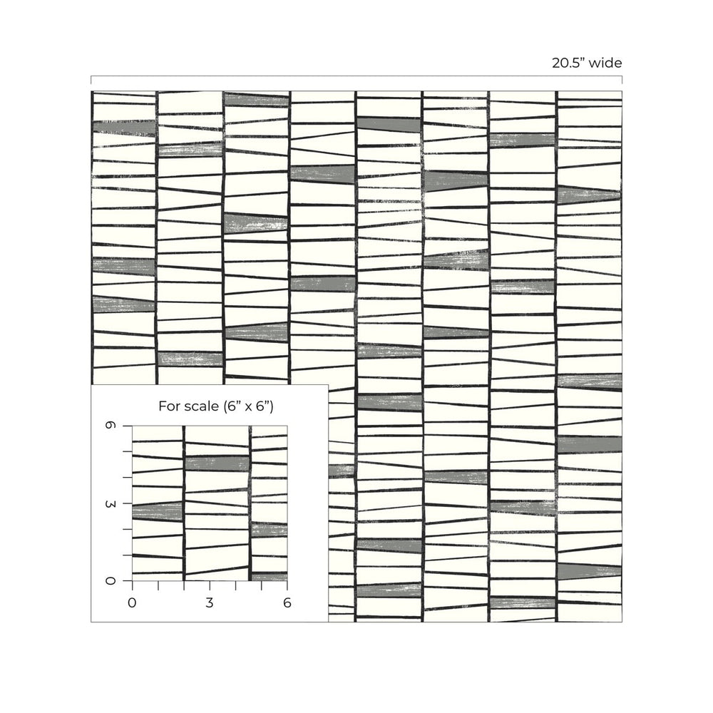 SG12500 striped peel and stick wallpaper scale from Stacy Garcia