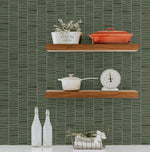 SG12504 striped peel and stick wallpaper backsplash from Stacy Garcia