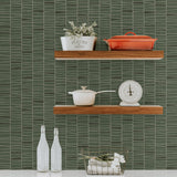 SG12504 striped peel and stick wallpaper backsplash from Stacy Garcia