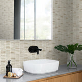 SG12507 striped peel and stick wallpaper bathroom from Stacy Garcia