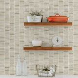 SG12507 striped peel and stick wallpaper backsplash from Stacy Garcia