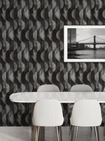 SG12700 geometric peel and stick wallpaper dining room from Stacy Garcia Home