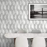 SG12708 geometric peel and stick wallpaper dining room from Stacy Garcia Home