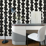 SG12900 geometric peel and stick wallpaper office from Stacy Garcia Home