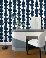 SG12902 geometric peel and stick wallpaper office from Stacy Garcia Home